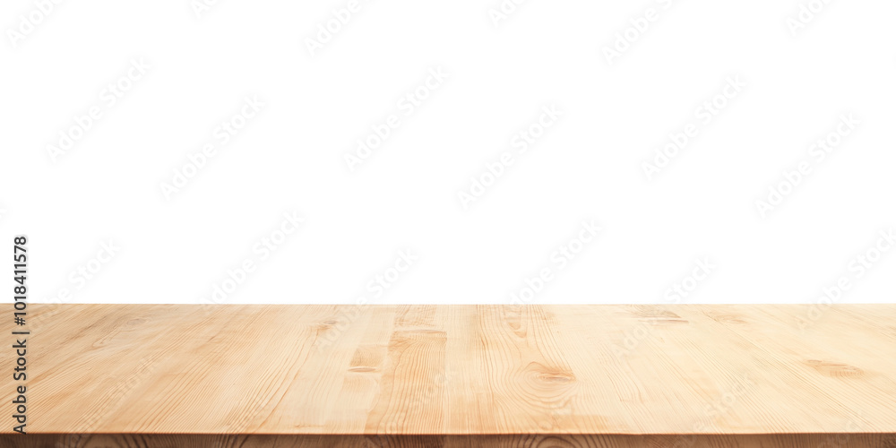 empty wooden tabletop, mock-up with transparent background