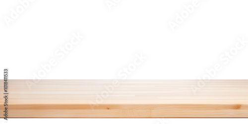 empty wooden tabletop, mock-up with transparent background