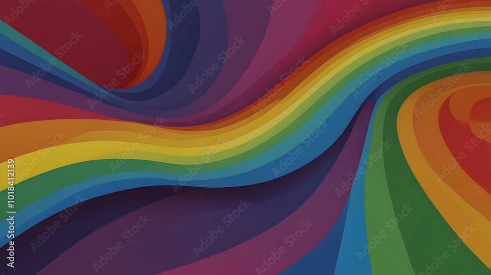 Fototapeta premium Stunning Rainbow Flag for LGBTQ+ Pride Month