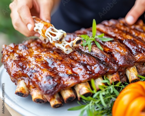 A backyard Halloween BBQ photo