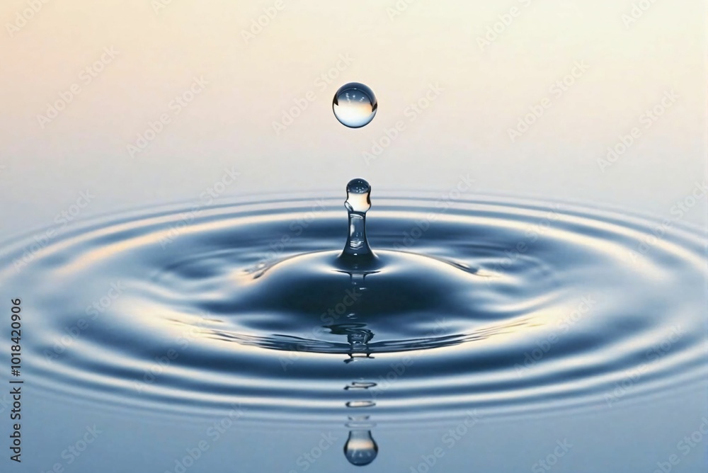 Captivating Moment of a Dropping Water - Perfect for Skincare and Cosmetic Ads Captivating Moment of a Dropping Water - Perfect for Skincare and Cosmetic Ads