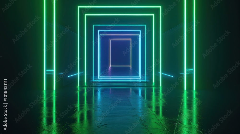 Neon Lights Tunnel Neon Lights Tunnel