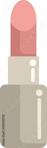 This illustration features a closed tube of pink lipstick, symbolizing beauty and self expression