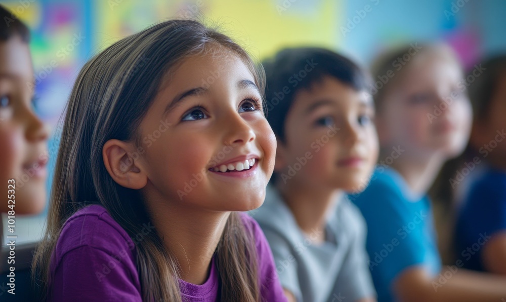 Young girl smiles brightly at the camera. Young girl smiles brightly at the camera.