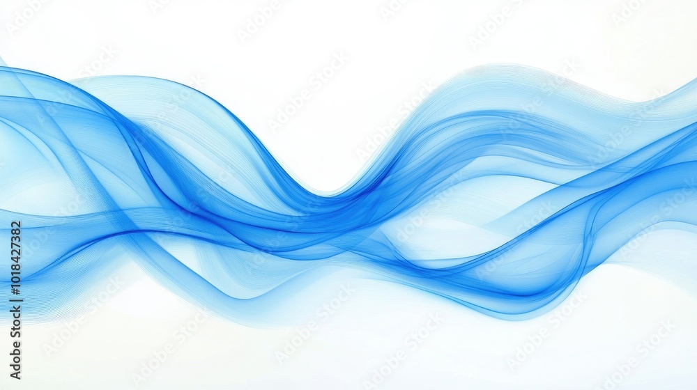 Smooth blue wave patterns flowing horizontally, with a vibrant abstract style and dynamic feel. Smooth blue wave patterns flowing horizontally, with a vibrant abstract style and dynamic feel.
