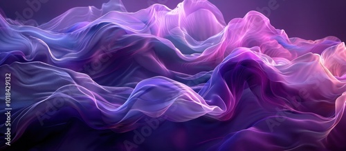 Mesmerizing Fluid Waves of Vibrant Purple and Pink Colors Forming Ethereal Abstract Artwork with Swirling Flowing Patterns Dynamic Gradients and a Captivating Surreal Aesthetic