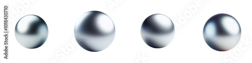 Metallic silver ball clip art