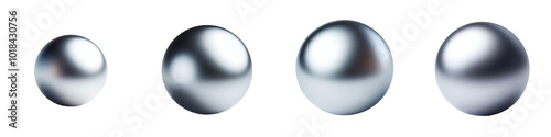 Metallic silver ball clip art