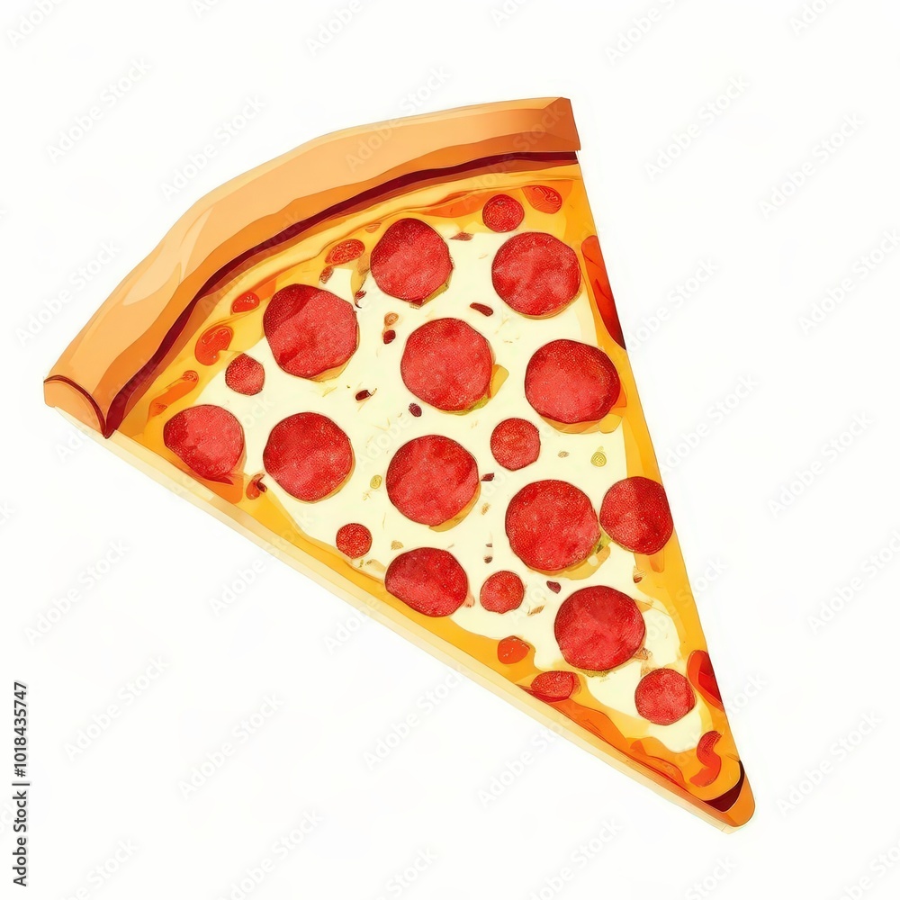 the AI Image Generator, Slice of pizza, white background, overhead view the AI Image Generator, Slice of pizza, white background, overhead view