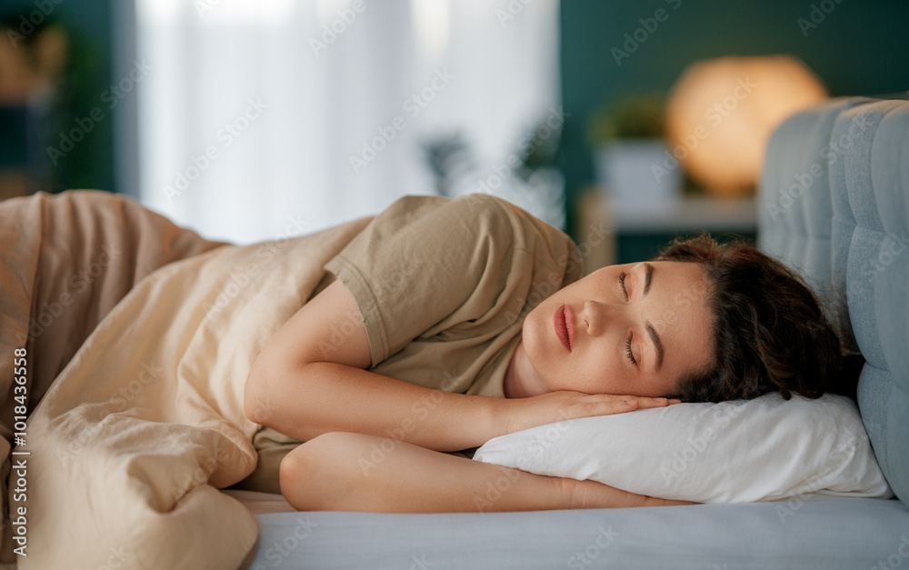 woman is sleeping in the bedroom woman is sleeping in the bedroom