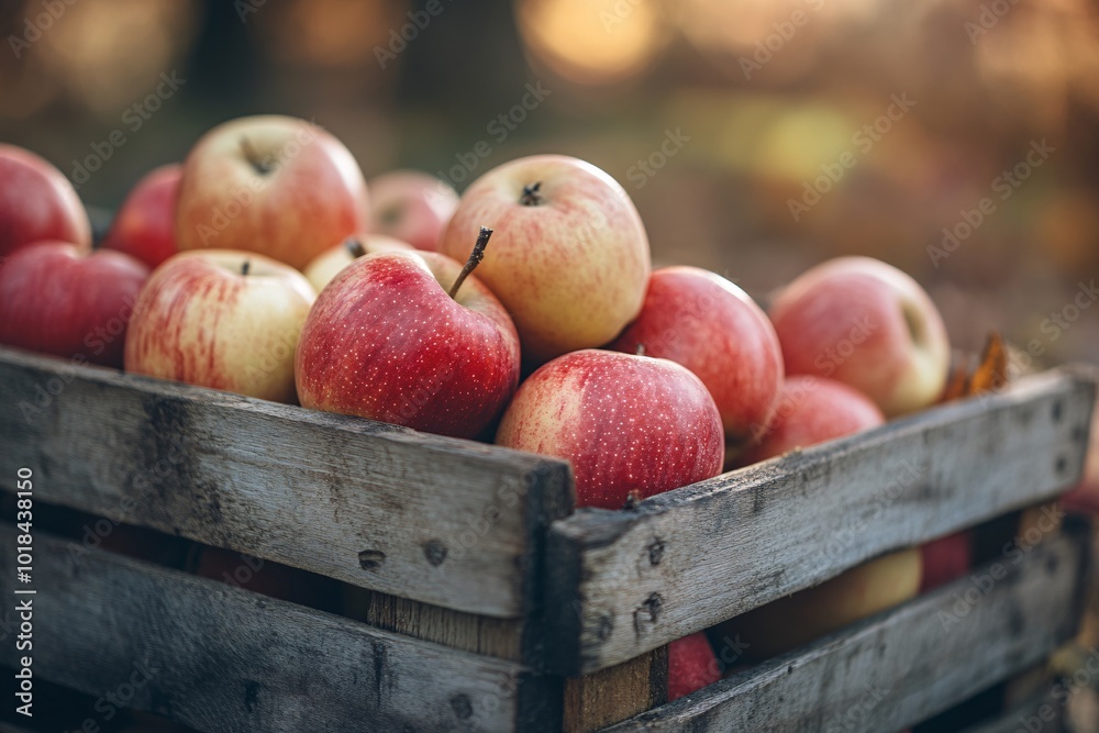 Red Apples in Wooden Crate Red Apples in Wooden Crate