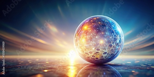 Abstract glowing sphere on light background