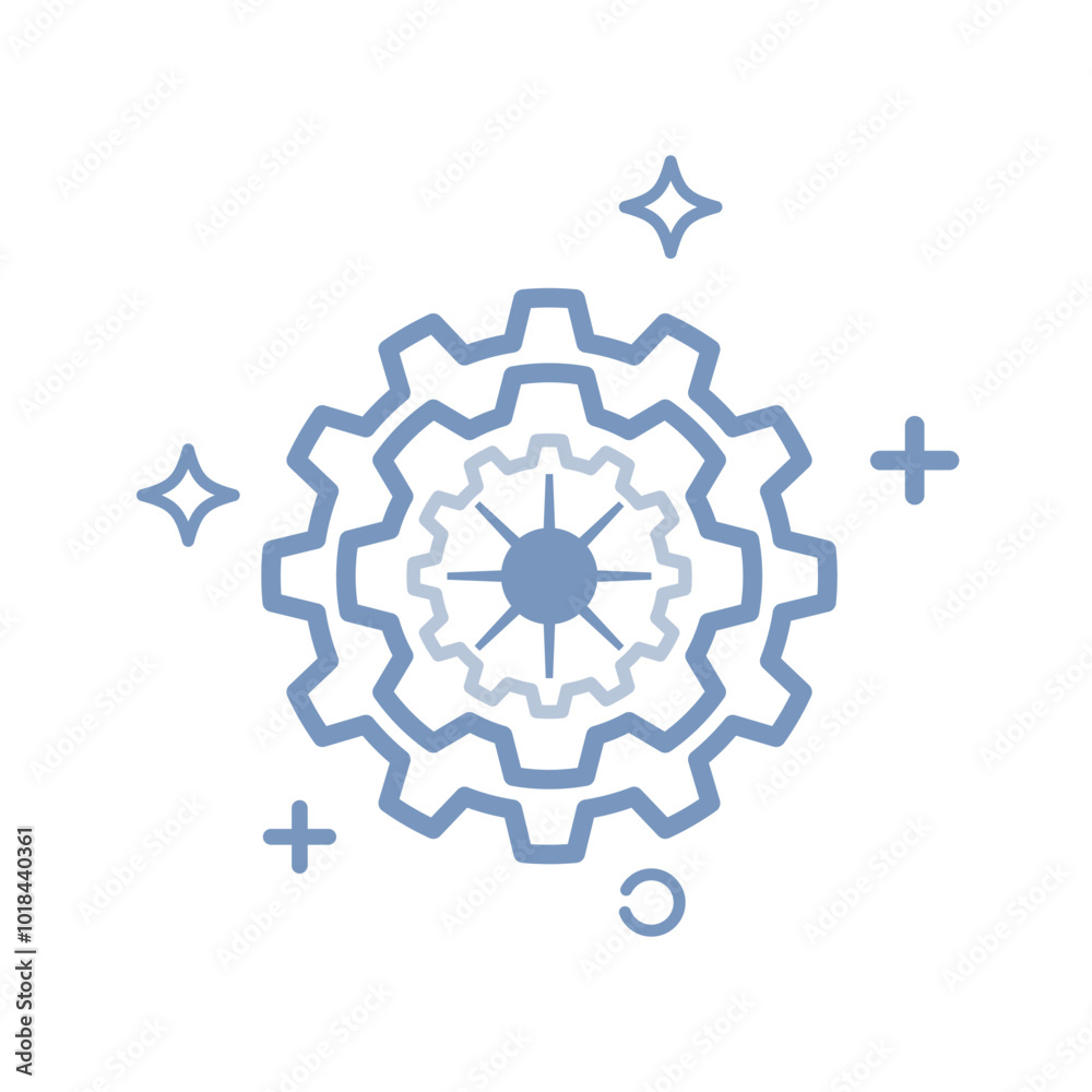 Gear illustration logo icon Gear illustration logo icon