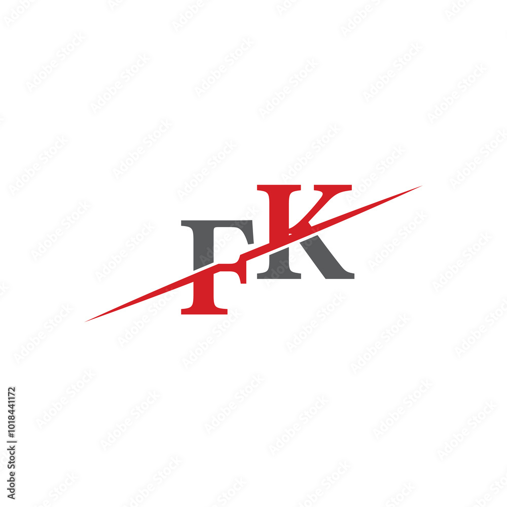 Minimalist FK Logo with Dynamic Diagonal Line Minimalist FK Logo with Dynamic Diagonal Line