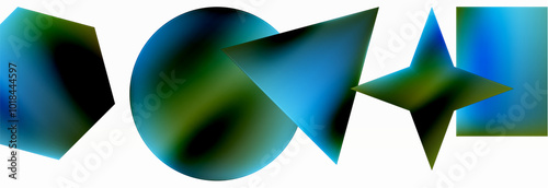 Fluid color geometric shapes abstract background. Vector Illustration For Wallpaper, Banner, Background, Card, Book Illustration, landing page