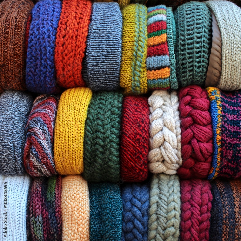 Colorful Knitted Wool Texture Background Colorful Knitted Wool Texture Background