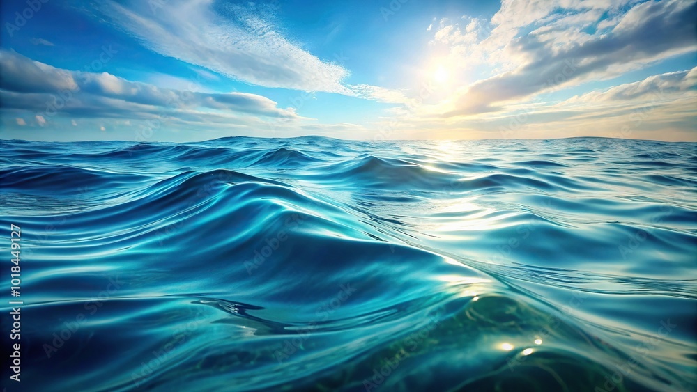 Hyperrealistic ocean waves resembling translucent silk Hyperrealistic ocean waves resembling translucent silk