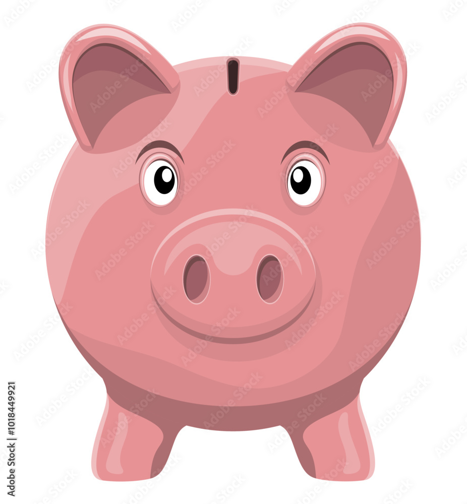 ceramic pink pig money box for saving money vector illustration isolated on white background ceramic pink pig money box for saving money vector illustration isolated on white background