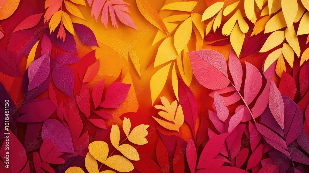 Vibrant background featuring autumn leaves in shades of red and yellow Autumn leaves in red and yellow on a vibrant background Vibrant background featuring autumn leaves in shades of red and yellow Autumn leaves in red and yellow on a vibrant background