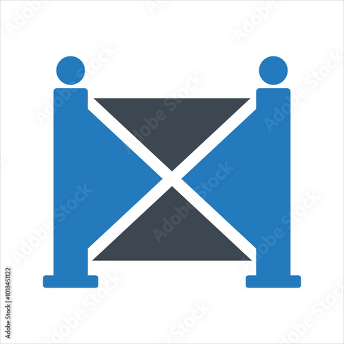 Barrier icon. Turnstile. road barrier icon