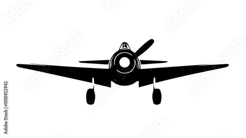Illustration of a military fighter jet on a white background. Air force.