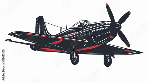Illustration of a military fighter jet on a white background. Air force.