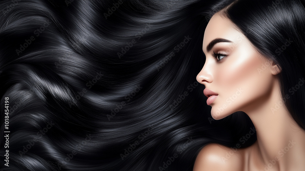 Modell con capelli lunghi e vibranti, con un'acconciatura sana e lucente. Ritratto di moda di una bellissima modella in un ambiente da studio. Pubblicità parrucchiere. Modell con capelli lunghi e vibranti, con un'acconciatura sana e lucente. Ritratto di moda di una bellissima modella in un ambiente da studio. Pubblicità parrucchiere.