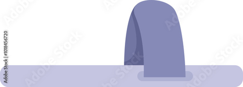Side view of a simple purple house slipper resting on an invisible surface, representing comfort and relaxation