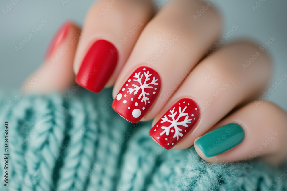 Xmas, winter nail design idea Xmas, winter nail design idea