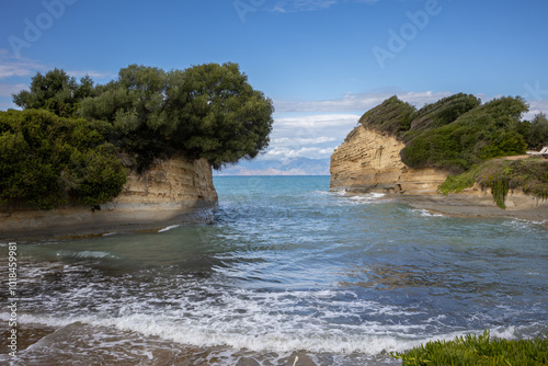 Cliffs of Canal d Amour (Love Channel) in Sidari, Corfu photo