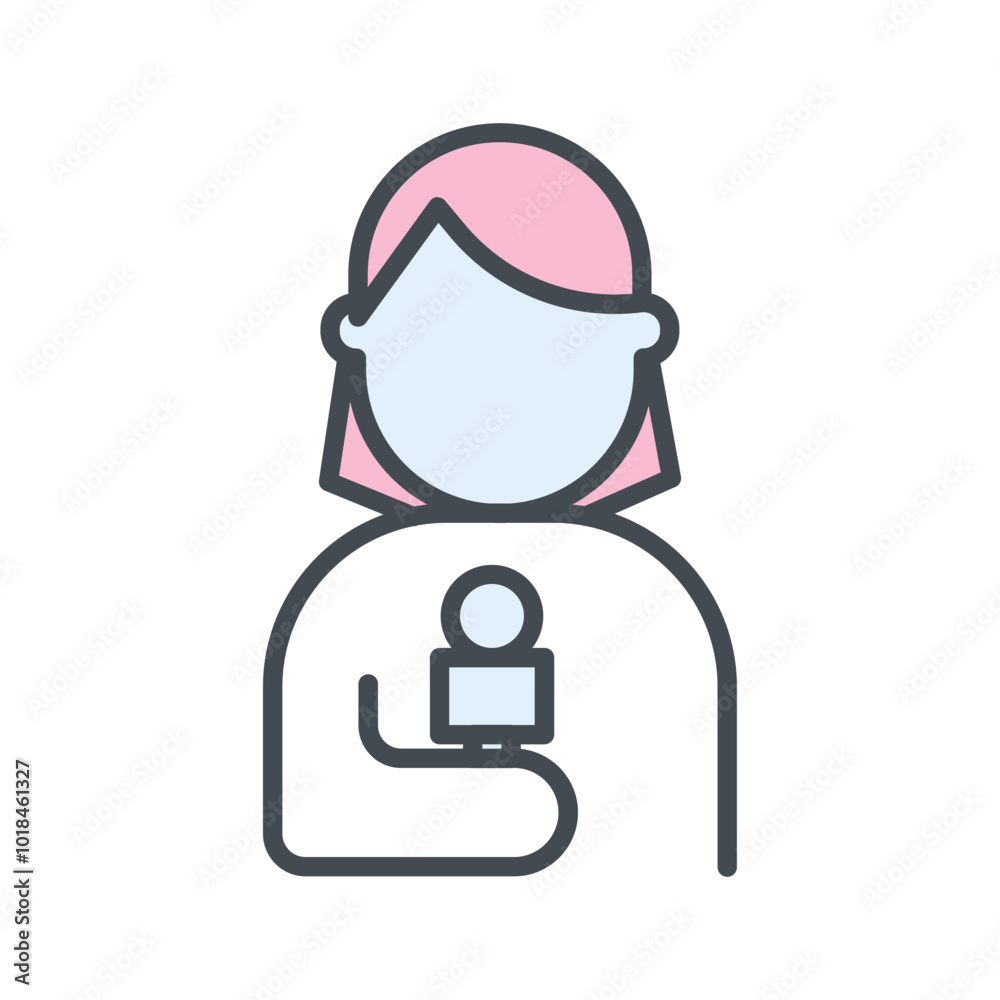 Fototapeta premium News Reporter Vector Icon