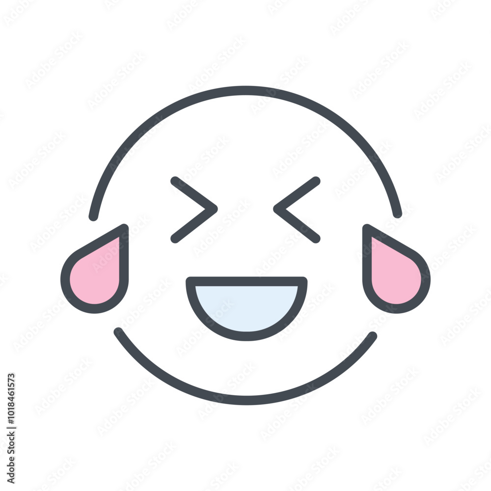 Face with Tears of Joy Vector Icon Face with Tears of Joy Vector Icon