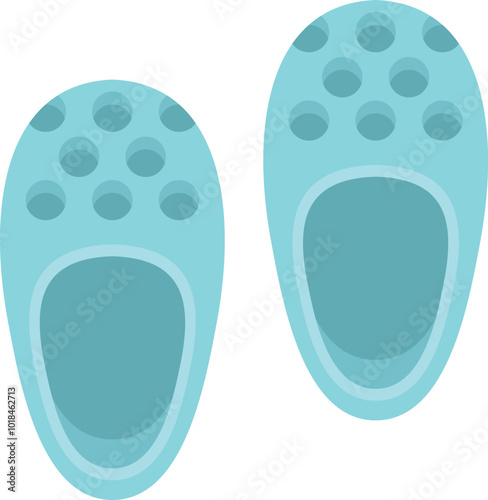 Comfortable turquoise rubber clogs with holes for ventilation, perfect for gardening or outdoor activities