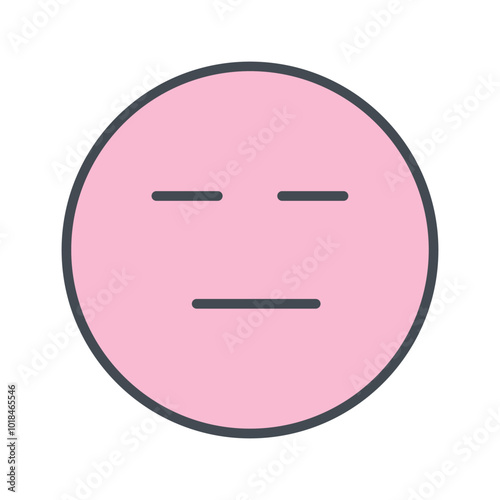 Neutral Face Vector Icon