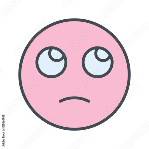 Face with Rolling Eyes Vector Icon