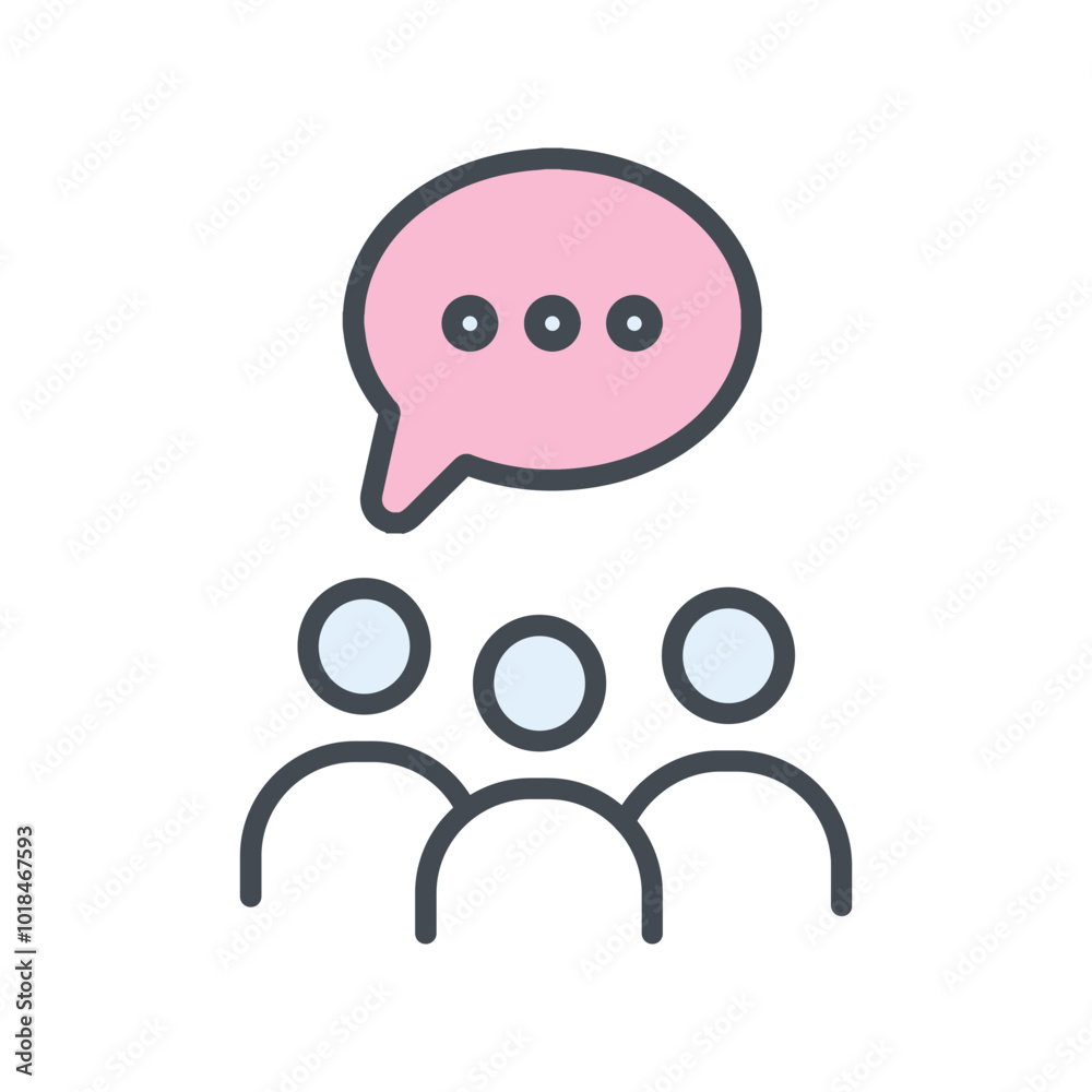 Group Chat Vector Icon Group Chat Vector Icon