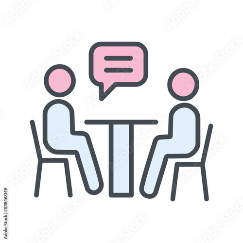News Interview Vector Icon