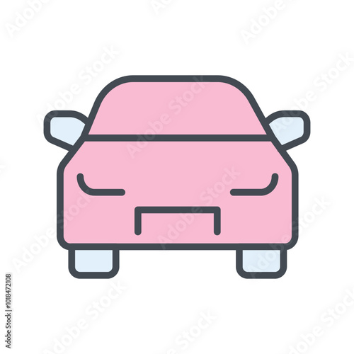 Oncoming Car Vector Icon