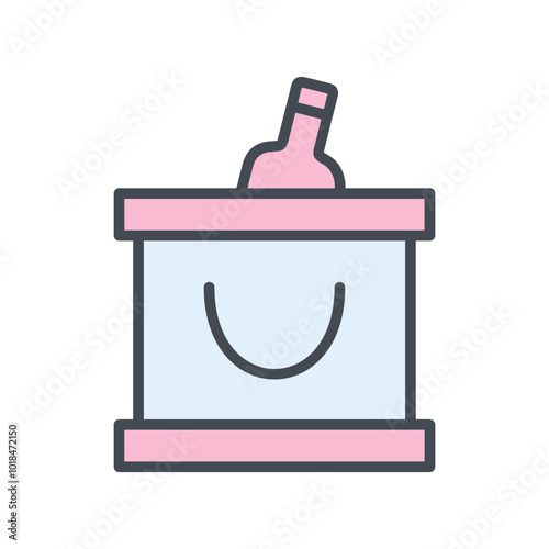Wine Cooler Vector Icon