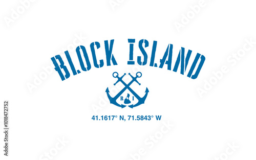 Block Island crossed anchors design