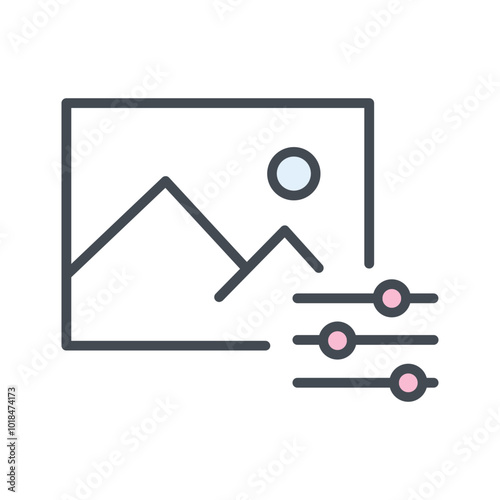 Photo Editing Tools Vector Icon