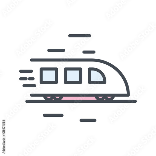 High-Speed Train Vector Icon