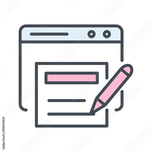 News Blog Vector Icon