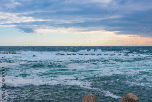Seascape of Japan Sea, Sado Island, Niigata Prefecture, Japan