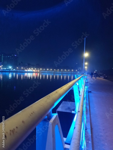 bridge at night in stylet. 