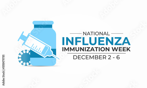 National immunization awareness month observed each year in during August. vector graphic Banner poster, flyer and background design template.
