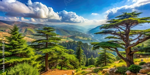 Al Shouf Cedar Nature Reserve features majestic cedar trees and stunning views, highlighting Lebanon's natural beauty and inviting exploration of its diverse, picturesque landscapes. photo