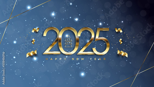 Wallpaper Mural 2025 Happy New Year Greeting Card Torontodigital.ca