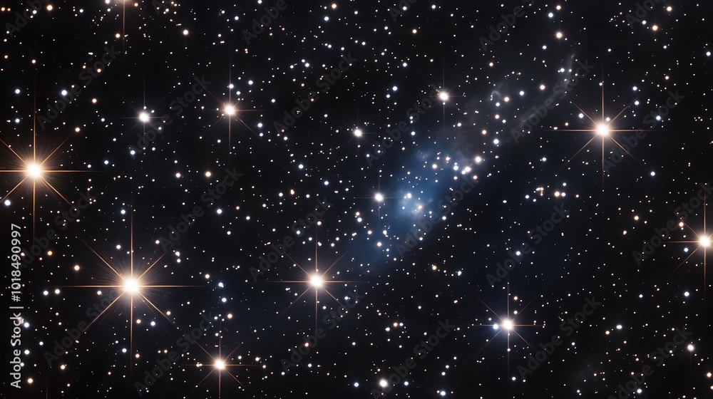 Starry Night Sky with Nebula Starry Night Sky with Nebula