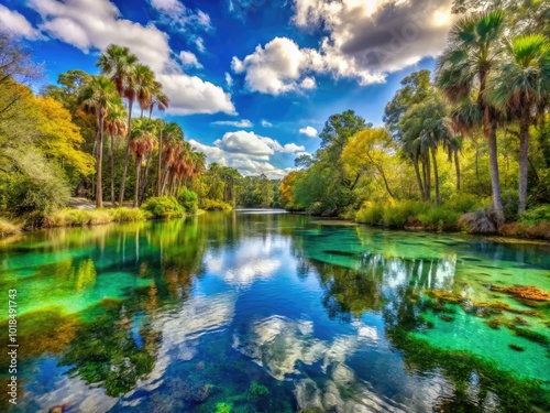 Experience the serene beauty of Rainbow Springs State Park, where vibrant natural landscapes meet crystal-clear waters, offering tranquil reflections and a peaceful retreat.